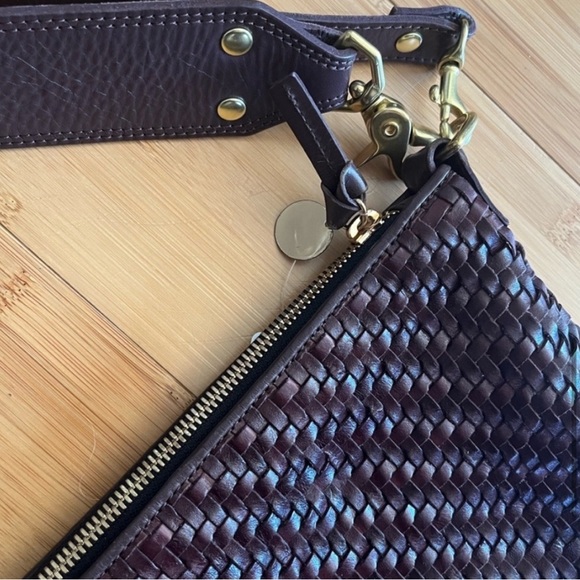 Clare V Moyen Messenger Plum Woven - Picture 8 of 8